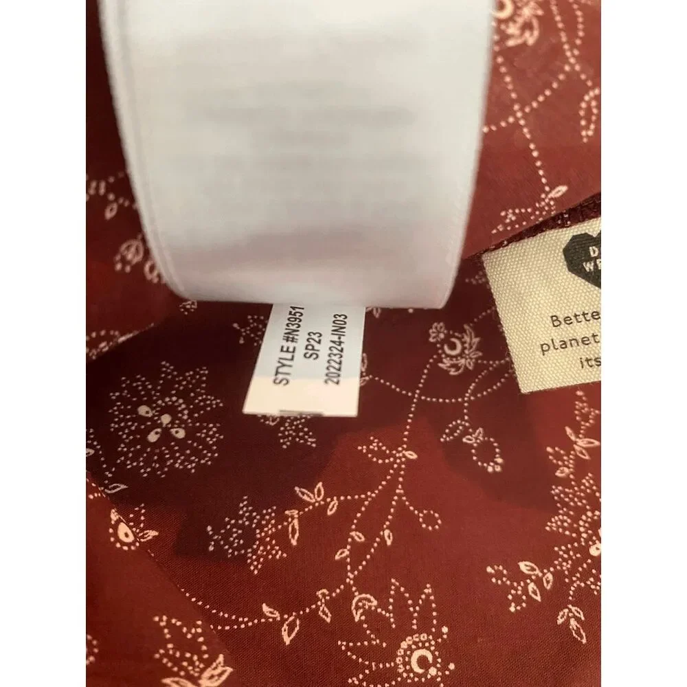 NWT Madewell Floral V-Neck Top‎ Sz S